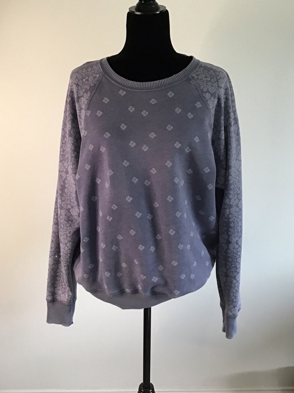Aerie Distressed Blue Swearshirt